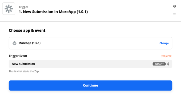 MoreApp Trigger - New Submission