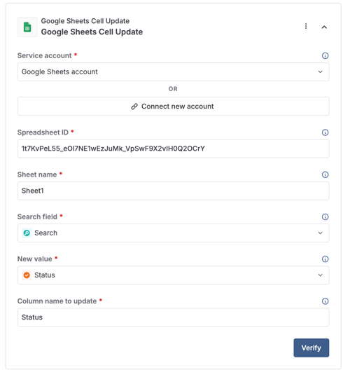 google-sheet-update-integration-status