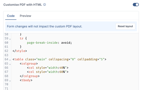 html-code-column-width