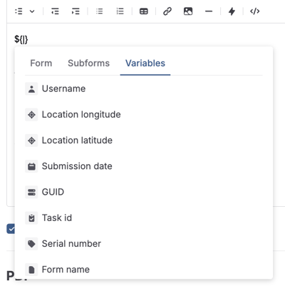 placeholders-list-variables