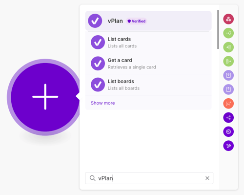 search for vPlan in Make