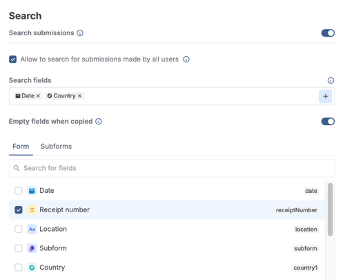 search-function-empty-fields