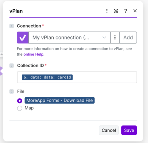 vPlan download file in Make
