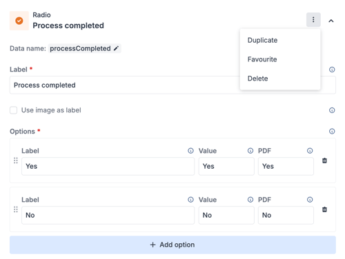 favourite-field-settings