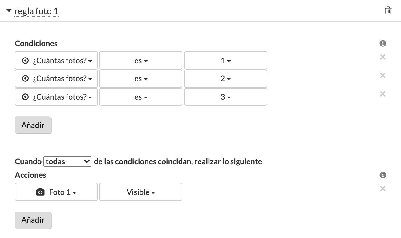 Regla formulario digital MoreApp