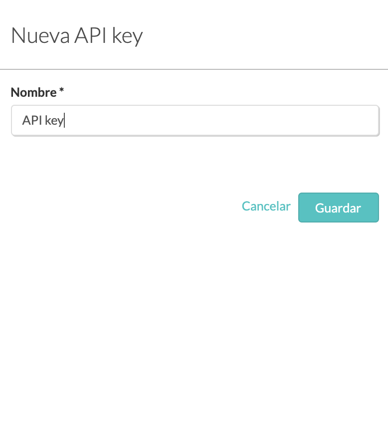 Nueva API key MoreApp