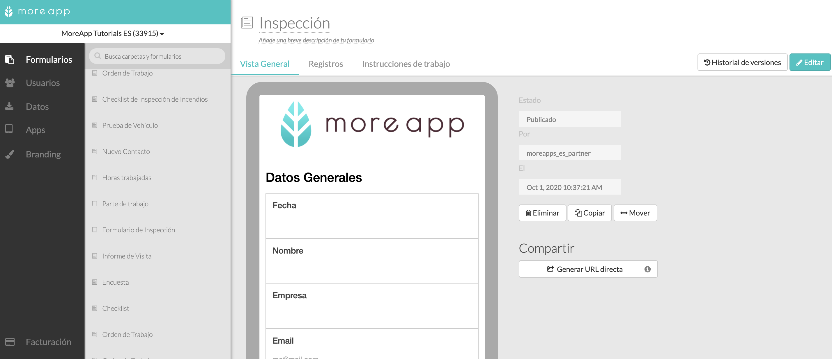 Plataforma MoreApp