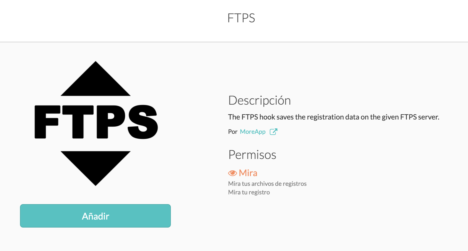 Integración MoreApp-FTPS