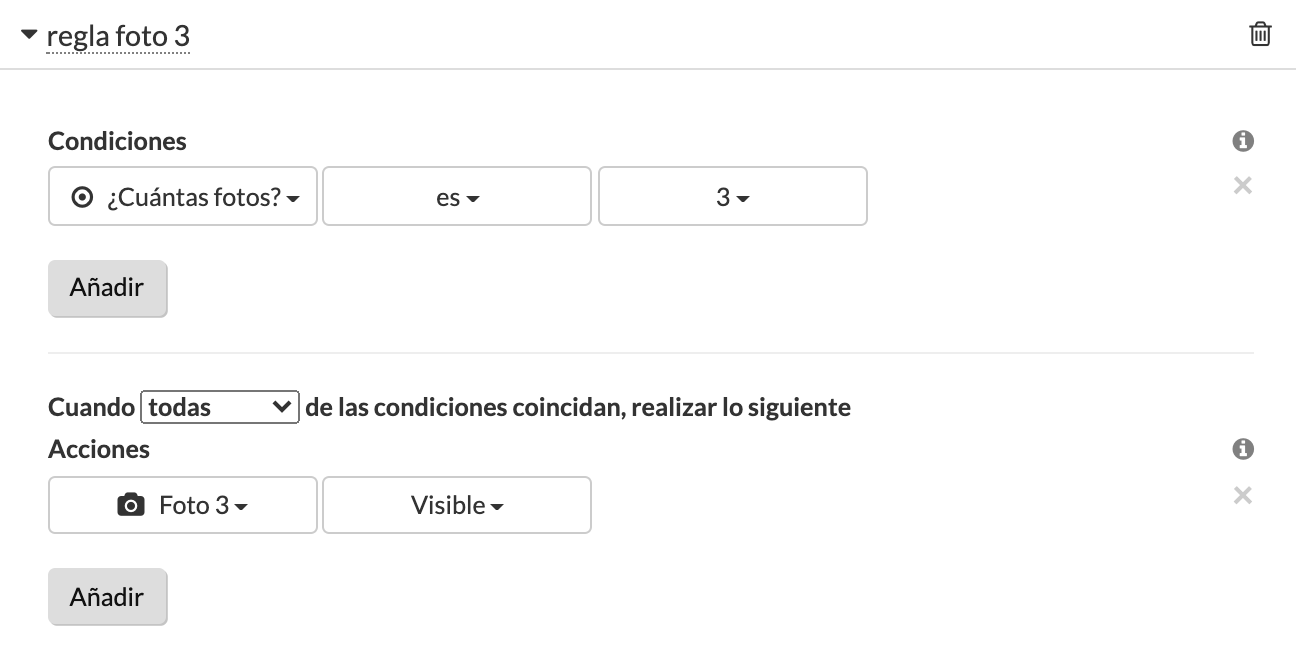 Regla formulario MoreApp