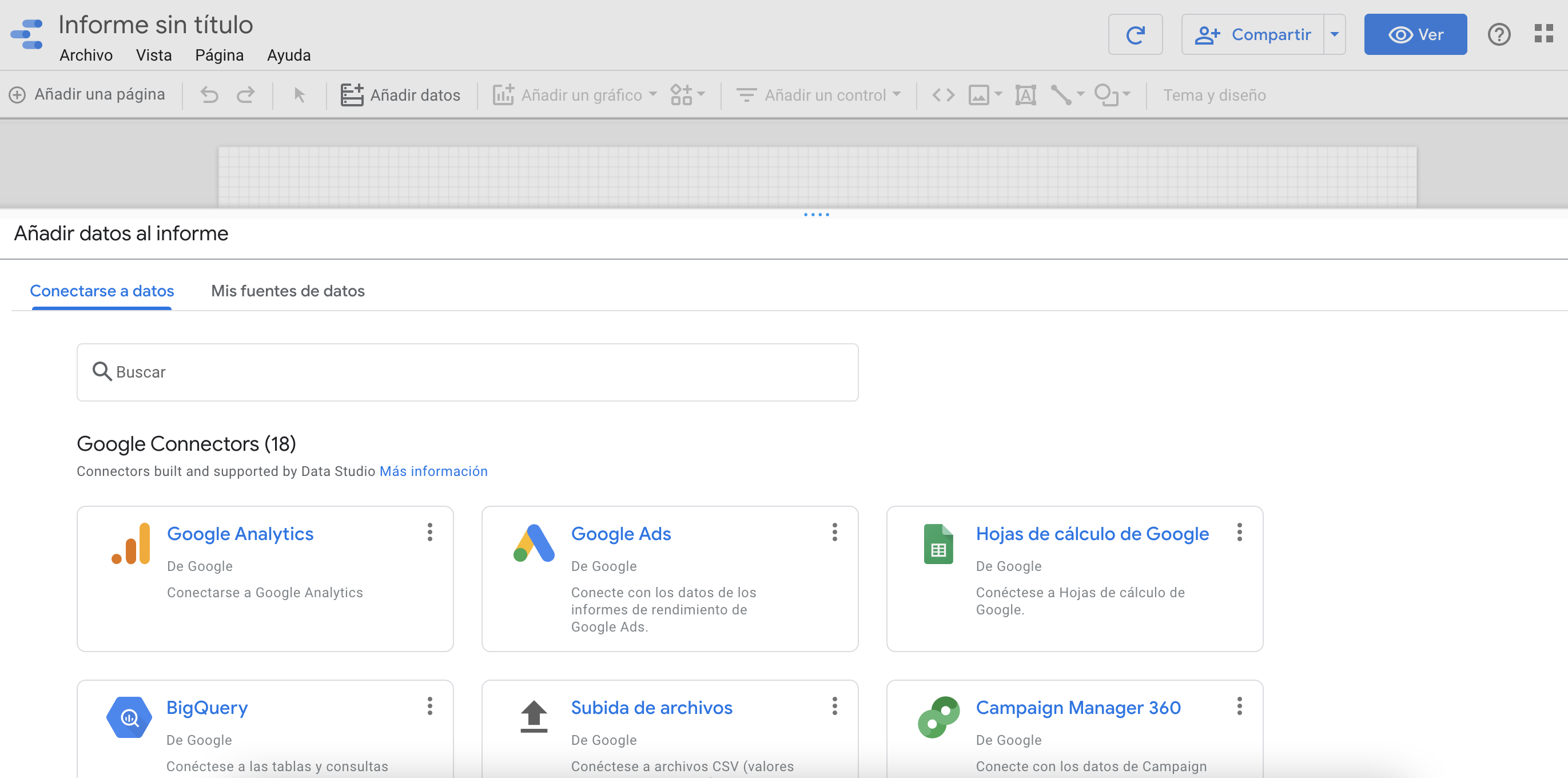 Conectores Data Studio 